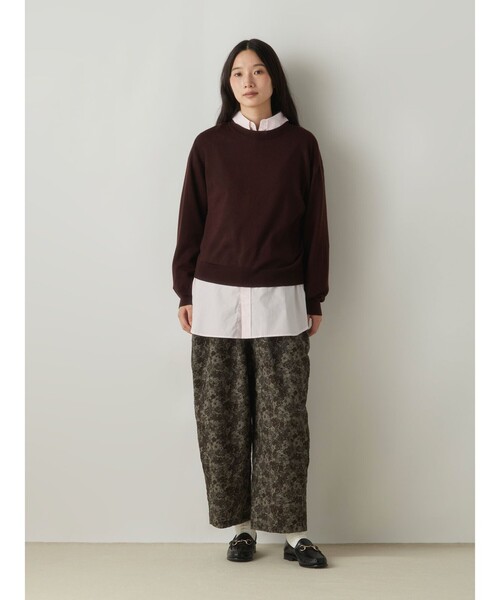 MidiUmi(ミディウミ)の「MidiUmi クルーネックニットプルオーバー(ニット/セーター・レディース・ブラック/レッド/ネイビー/チャコールグレー/ブラウン・FREE)」の16枚目の写真