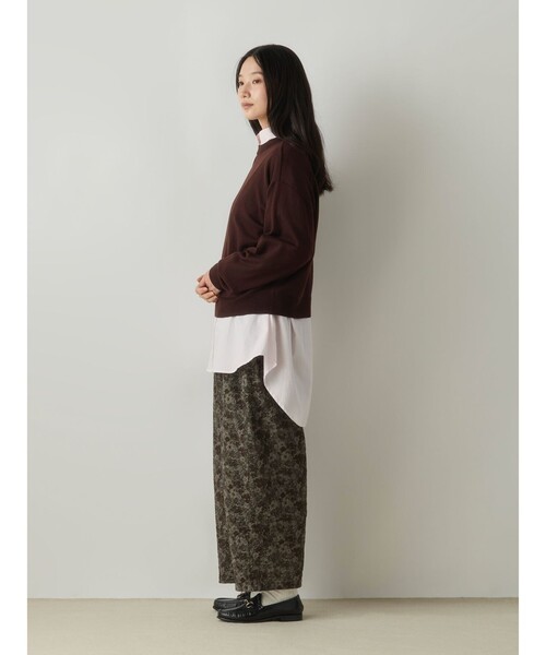 MidiUmi(ミディウミ)の「MidiUmi クルーネックニットプルオーバー(ニット/セーター・レディース・ブラック/レッド/ネイビー/チャコールグレー/ブラウン・FREE)」の18枚目の写真