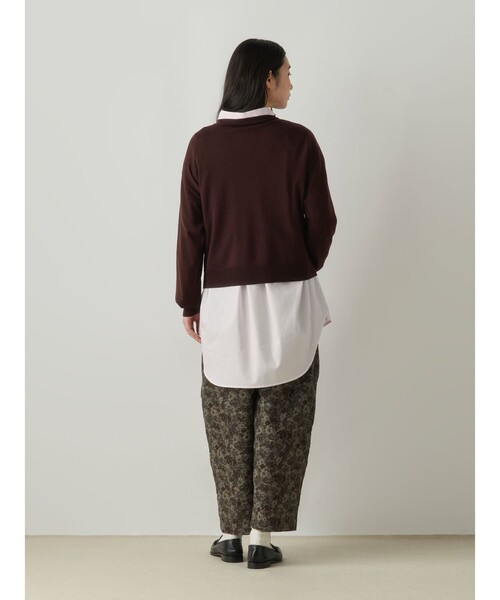 MidiUmi(ミディウミ)の「MidiUmi クルーネックニットプルオーバー(ニット/セーター・レディース・ブラック/レッド/ネイビー/チャコールグレー/ブラウン・FREE)」の19枚目の写真
