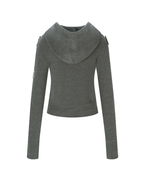 PLEASENOFOLLOW(プリーズノーフォロー)の「Nars Military Hoodie (Melange Charcoal)(パーカー・レディース・その他・FREE)」の4枚目の写真