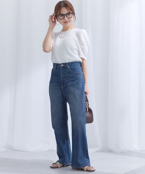 COHINA(コヒナ)の「レースアップセミフレアデニム 【低身長・小柄女性】(デニムパンツ・レディース・ライトインディゴブルー/インディゴブルー・M-Regular/XS-Short/S-Regular/XS-Regular/S-Short)」の6枚目の写真