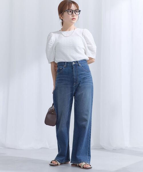 COHINA(コヒナ)の「レースアップセミフレアデニム 【低身長・小柄女性】(デニムパンツ・レディース・ライトインディゴブルー/インディゴブルー・M-Regular/XS-Short/S-Regular/XS-Regular/S-Short)」の7枚目の写真