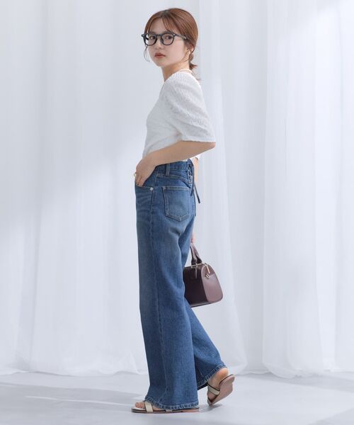 COHINA(コヒナ)の「レースアップセミフレアデニム 【低身長・小柄女性】(デニムパンツ・レディース・ライトインディゴブルー/インディゴブルー・M-Regular/XS-Short/S-Regular/XS-Regular/S-Short)」の9枚目の写真