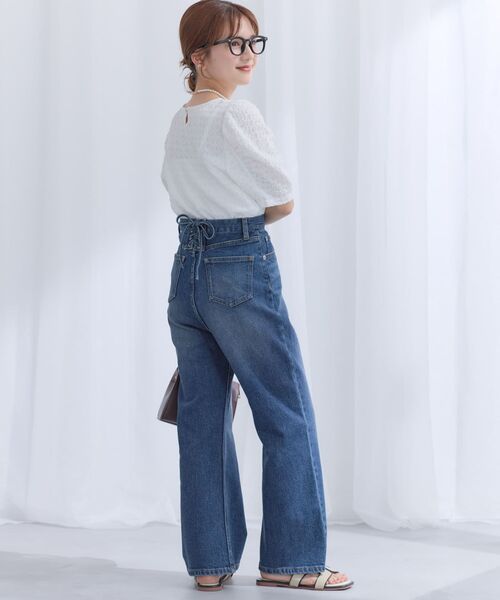 COHINA(コヒナ)の「レースアップセミフレアデニム 【低身長・小柄女性】(デニムパンツ・レディース・ライトインディゴブルー/インディゴブルー・M-Regular/XS-Short/S-Regular/XS-Regular/S-Short)」の10枚目の写真