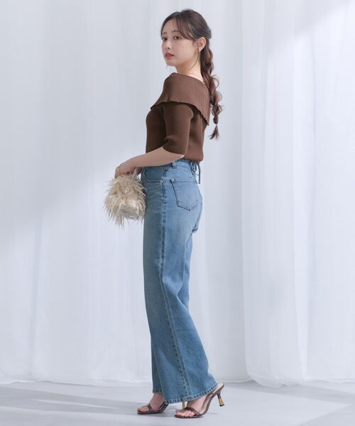 COHINA(コヒナ)の「レースアップセミフレアデニム 【低身長・小柄女性】(デニムパンツ・レディース・ライトインディゴブルー/インディゴブルー・M-Regular/XS-Short/S-Regular/XS-Regular/S-Short)」の16枚目の写真