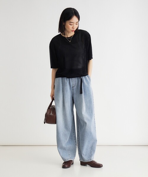 HONEYSUCKLE ROSE(ハニーサックルローズ)の「デニムタックコクーンパンツ(その他パンツ・レディース・ネイビー/ブルー系その他/ブロンズ・04/05)」の9枚目の写真
