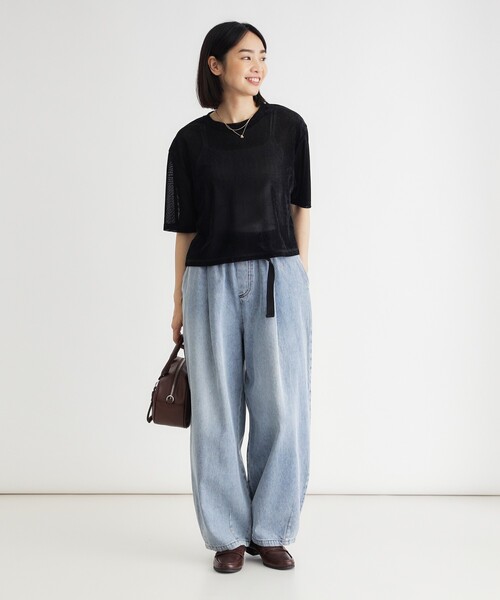 HONEYSUCKLE ROSE(ハニーサックルローズ)の「デニムタックコクーンパンツ(その他パンツ・レディース・ネイビー/ブルー系その他/ブロンズ・04/05)」の10枚目の写真