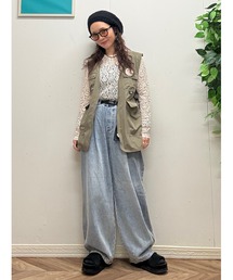 HONEYSUCKLE ROSE（ハニーサックルローズ）の「《店舗人気アイテム ウエストゴム》デニムタックコクーンパンツ（その他パンツ）」