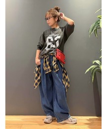 HONEYSUCKLE ROSE（ハニーサックルローズ）の「《店舗人気アイテム ウエストゴム》デニムタックコクーンパンツ（その他パンツ）」
