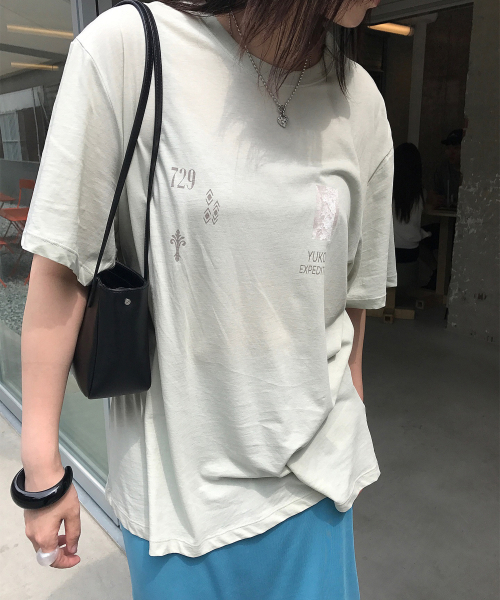 MILLO WOMEN（ミロウーマン）の「オブジェクトモチーフTシャツ[ヴィンテージミント]（Tシャツ/カットソー・レディース・その他・ONE SIZE）」の3枚目の写真