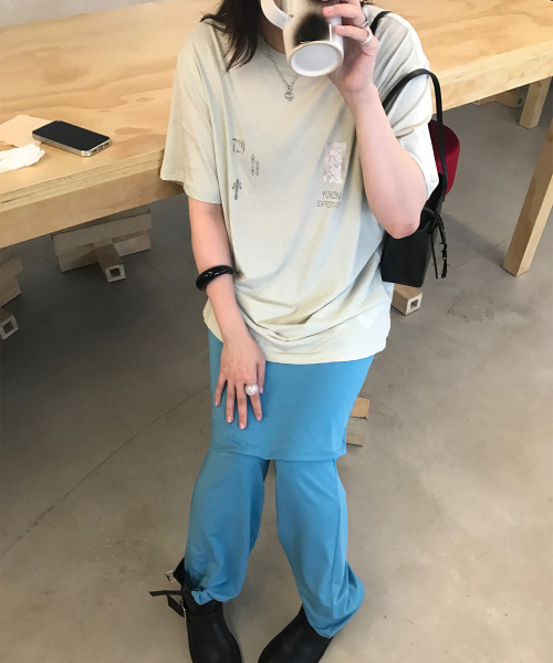 MILLO WOMEN（ミロウーマン）の「オブジェクトモチーフTシャツ[ヴィンテージミント]（Tシャツ/カットソー・レディース・その他・ONE SIZE）」の4枚目の写真
