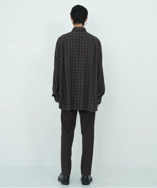 STUDIOUS(ステュディオス)の「NECKTIE SHIRT(シャツ/ブラウス・メンズ・ネイビー/ブラウン・2/1)」の8枚目の写真