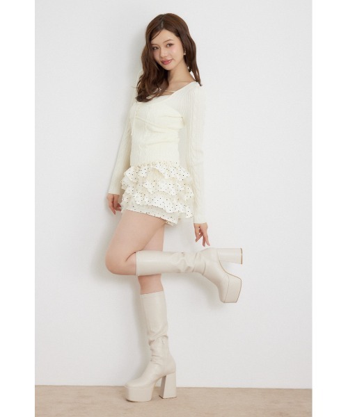 rienda(リエンダ)の「【AW先行アイテム】ケーブルタイトニットトップス 秋服 冬服(ニット/セーター・レディース・アイボリー/ピンク/ブラック・FREE)」の11枚目の写真
