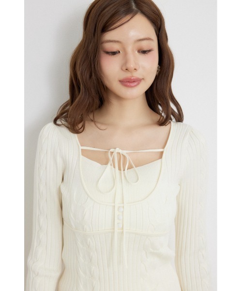 rienda(リエンダ)の「【AW先行アイテム】ケーブルタイトニットトップス 秋服 冬服(ニット/セーター・レディース・アイボリー/ピンク/ブラック・FREE)」の18枚目の写真