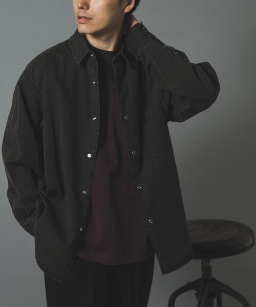 ITEMS URBANRESEARCH(アイテムズ アーバンリサーチ)の「フェードデニムリングドットボタンシャツ(シャツ/ブラウス・メンズ・ネイビー/ブラック/ブルー・MEDIUM/LARGE)」の2枚目の写真