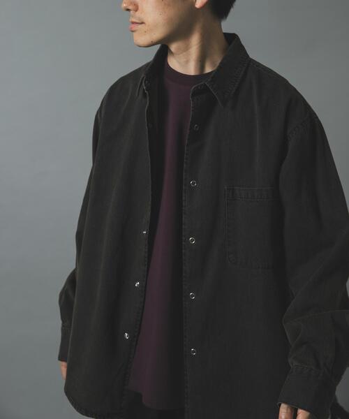 ITEMS URBANRESEARCH(アイテムズ アーバンリサーチ)の「フェードデニムリングドットボタンシャツ(シャツ/ブラウス・メンズ・ネイビー/ブラック/ブルー・MEDIUM/LARGE)」の5枚目の写真