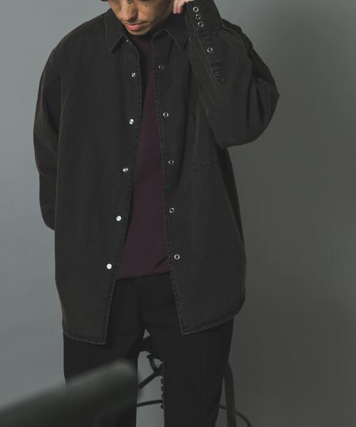 ITEMS URBANRESEARCH(アイテムズ アーバンリサーチ)の「フェードデニムリングドットボタンシャツ(シャツ/ブラウス・メンズ・ネイビー/ブラック/ブルー・MEDIUM/LARGE)」の8枚目の写真