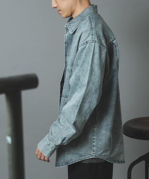 ITEMS URBANRESEARCH(アイテムズ アーバンリサーチ)の「フェードデニムリングドットボタンシャツ(シャツ/ブラウス・メンズ・ネイビー/ブラック/ブルー・MEDIUM/LARGE)」の19枚目の写真