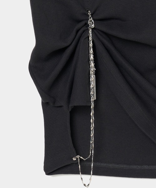 tanakadaisuke(タナカダイスケ)の「【tanakadaisuke/タナカダイスケ】body piercing long sleeve pullover/ボディピアシングロングスリーブプルオーバー(スウェット・レディース・ベージュ/グレー・FREE)」の9枚目の写真