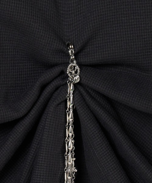 tanakadaisuke(タナカダイスケ)の「【tanakadaisuke/タナカダイスケ】body piercing long sleeve pullover/ボディピアシングロングスリーブプルオーバー(スウェット・レディース・ベージュ/グレー・FREE)」の8枚目の写真