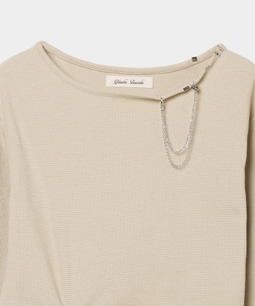 tanakadaisuke(タナカダイスケ)の「【tanakadaisuke/タナカダイスケ】body piercing long sleeve pullover/ボディピアシングロングスリーブプルオーバー(スウェット・レディース・ベージュ/グレー・FREE)」の5枚目の写真