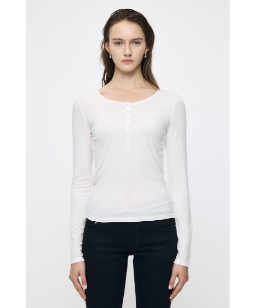 MOUSSY｜マウジーのTシャツ/カットソー（ホワイト/白色系・長袖）通販 