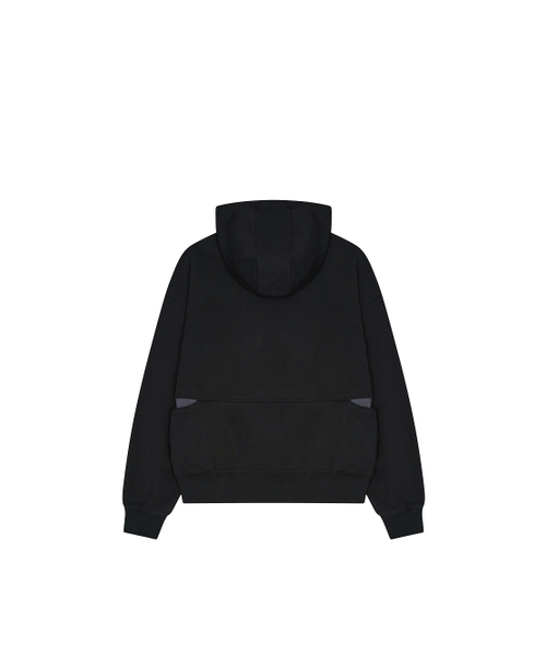TUOMIO（トゥオミオ）の「SHIRRING WAFFLE HOOD ZIP-UP [BLACK]（パーカー・レディース・その他・FREE）」の3枚目の写真