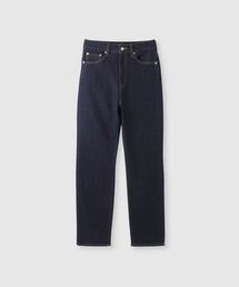 【NAVY/ネイビー】マイデニ ミッドライズ スリムデニムパンツ