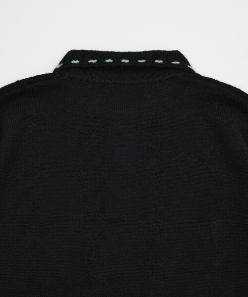 FREAK'S STORE(フリークスストア)の「Firsthand/ファーストハンド 配色ステッチ ニットポロ 【限定展開】(ニット/セーター・メンズ・ネイビー/マスタード/ブラック・LARGE/MEDIUM)」の13枚目の写真