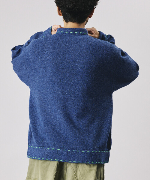 FREAK'S STORE(フリークスストア)の「Firsthand/ファーストハンド 配色ステッチ ニットポロ 【限定展開】(ニット/セーター・メンズ・ネイビー/マスタード/ブラック・LARGE/MEDIUM)」の21枚目の写真