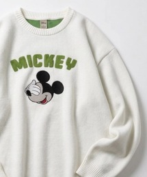 MICKEY MOUSE（ミッキーマウス）の「2026AW Disney/ディズニー オーバーサイズ  カットモール 裏シャギー 刺繍ニット レディース メンズ（ニット/セーター）」