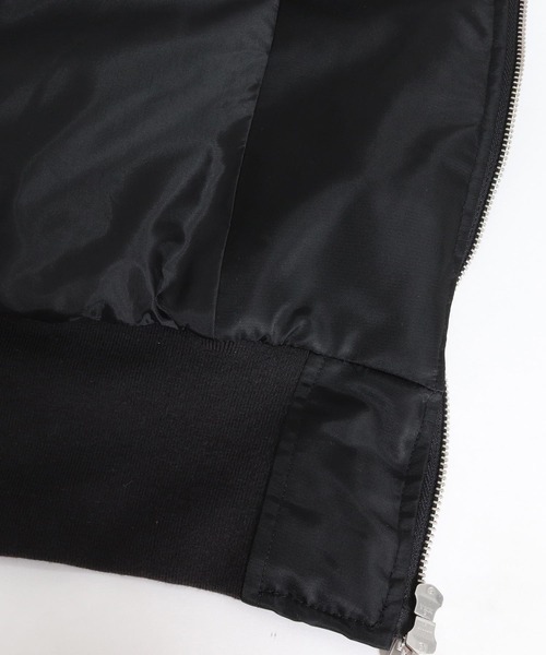 CAMBIO(カンビオ)の「mj11909- Faux Fur Wave Quilt Stand Jacket フェイクファーキルトコンビジャケット(A73926cmb)(その他アウター・メンズ・ブラック・L/M/S)」の17枚目の写真