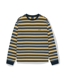 MULTI STRIPE LS Tシャツ (ネイビー)