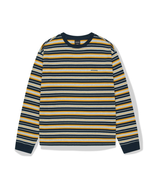 WKNDRS(ウィーキャンドース)の「MULTI STRIPE LS Tシャツ (ネイビー)(Tシャツ/カットソー・レディース・その他・LARGE/X-LARGE/SMALL/MEDIUM)」の1枚目の写真