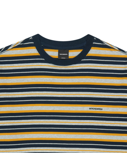 WKNDRS(ウィーキャンドース)の「MULTI STRIPE LS Tシャツ (ネイビー)(Tシャツ/カットソー・レディース・その他・LARGE/X-LARGE/SMALL/MEDIUM)」の3枚目の写真