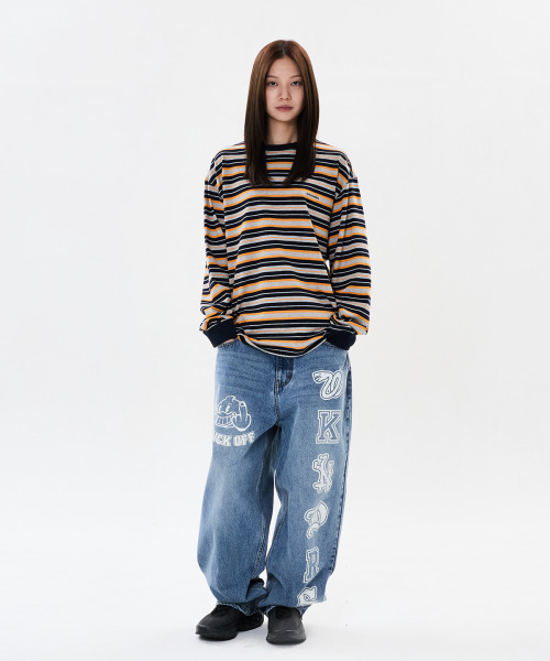 WKNDRS(ウィーキャンドース)の「MULTI STRIPE LS Tシャツ (ネイビー)(Tシャツ/カットソー・レディース・その他・LARGE/X-LARGE/SMALL/MEDIUM)」の7枚目の写真