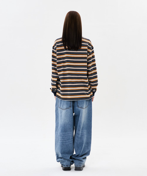 WKNDRS(ウィーキャンドース)の「MULTI STRIPE LS Tシャツ (ネイビー)(Tシャツ/カットソー・レディース・その他・LARGE/X-LARGE/SMALL/MEDIUM)」の9枚目の写真