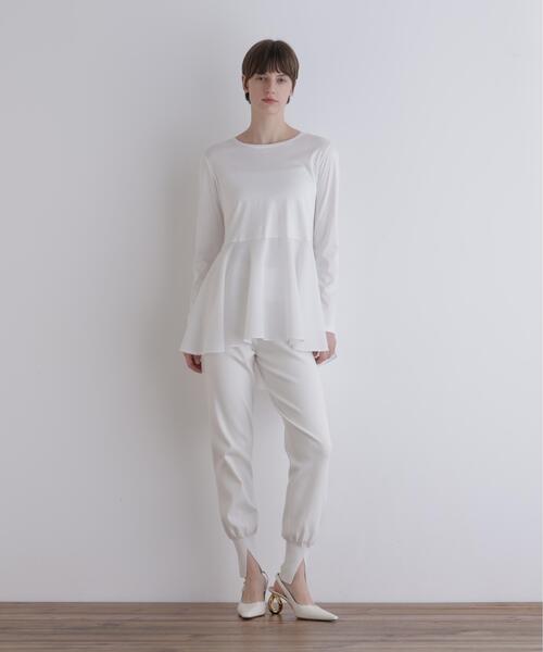 LE PHIL(ルフィル)の「◆コットンスムース切替ジャージー(Tシャツ/カットソー・レディース・ホワイト/ブラック・F)」の8枚目の写真