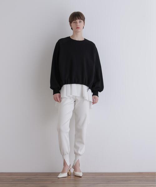 LE PHIL(ルフィル)の「◆コットンスムース切替ジャージー(Tシャツ/カットソー・レディース・ホワイト/ブラック・F)」の10枚目の写真