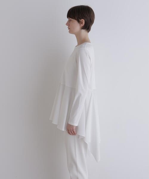 LE PHIL(ルフィル)の「◆コットンスムース切替ジャージー(Tシャツ/カットソー・レディース・ホワイト/ブラック・F)」の11枚目の写真