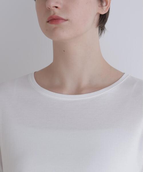 LE PHIL(ルフィル)の「◆コットンスムース切替ジャージー(Tシャツ/カットソー・レディース・ホワイト/ブラック・F)」の13枚目の写真