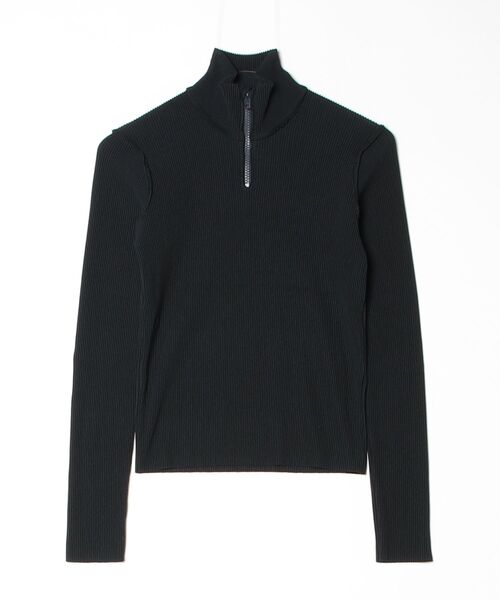 CONZ(コンズ)の「CRISP HALF-ZIP TOP(Tシャツ/カットソー・レディース・ブラック/ブルー/グレー・FREE)」の1枚目の写真