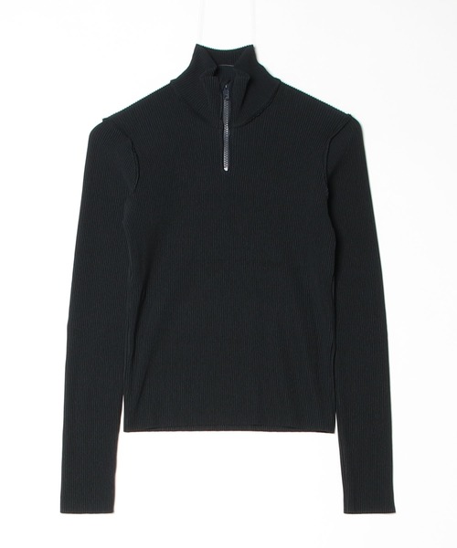 CONZ(コンズ)の「CRISP HALF-ZIP TOP(Tシャツ/カットソー・レディース・ブラック/ブルー/グレー・FREE)」の9枚目の写真