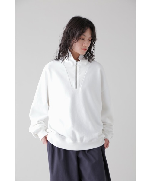 YLEVE（イレーヴ）の「Ｙ / ORGANIC COTTON BLEND HEAVY WEIGHT FLEECE HALF ZIP（Tシャツ/カットソー・メンズ・ホワイト・4）」の5枚目の写真