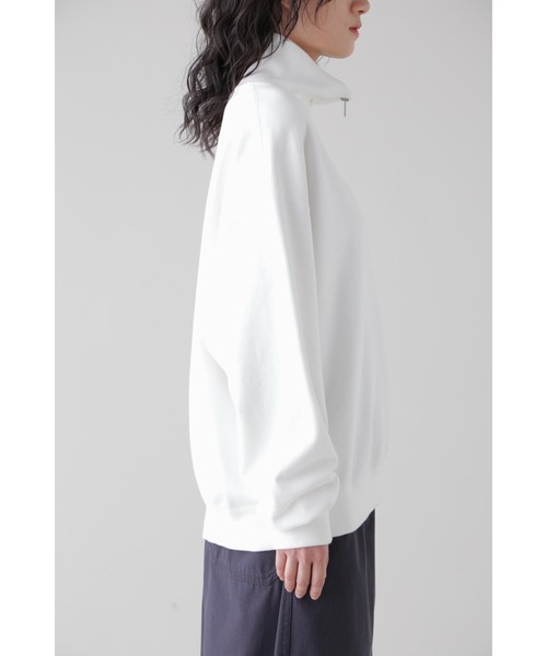 YLEVE（イレーヴ）の「Ｙ / ORGANIC COTTON BLEND HEAVY WEIGHT FLEECE HALF ZIP（Tシャツ/カットソー・メンズ・ホワイト・4）」の9枚目の写真