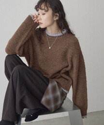 coen（コーエン）の「【選べる10色展開】配色ラインブークレミックスカラーニット(WEB限定カラーあり)（ニット/セーター）」