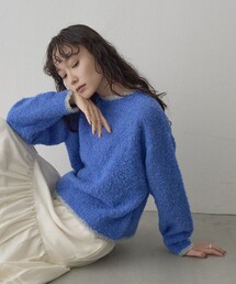 coen（コーエン）の「【選べる10色展開】配色ラインブークレミックスカラーニット(WEB限定カラーあり)（ニット/セーター）」