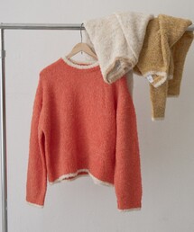 coen（コーエン）の「【選べる10色展開】配色ラインブークレミックスカラーニット(WEB限定カラーあり)（ニット/セーター）」