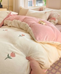 布団カバーセット 3点セット シングル」に該当するピンク/桃色系の