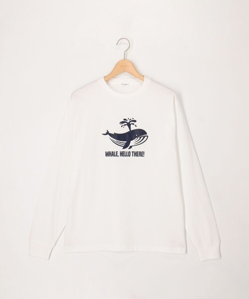 NOLLEY'S LIGHT（ノーリーズライト）の「コンパクトコーマ丸胴シボ革発泡プリントロンT（Tシャツ/カットソー・メンズ・ホワイト系その他3/ホワイト系その他/ホワイト系その他4/ホワイト系その他2・M/L）」の2枚目の写真